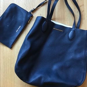 Michael Kors Navy Leather Tote